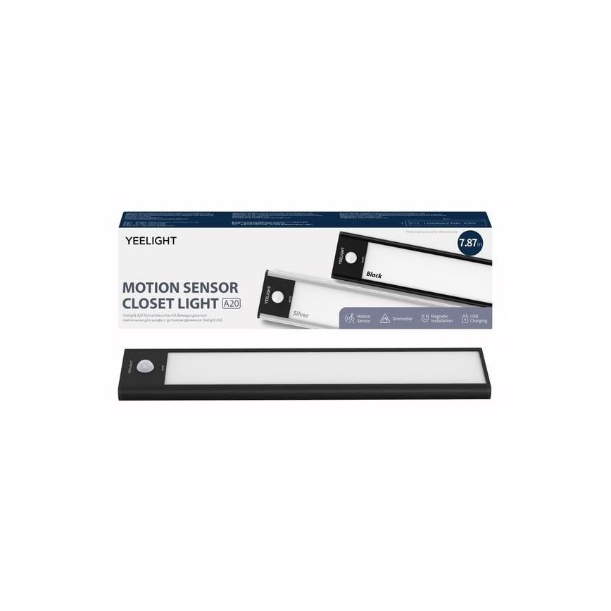 Yeelight - Dimmbare aufladbare LED-Möbelbeleuchtung mit Sensor LED/1,8W/1100 mAh 2700K 20 cm schwarz