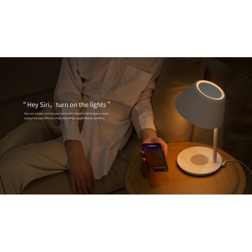 Yeelight - LED dimmbare Tischlampe mit drahtloser Aufladung Staria Nachttischlampe Pro LED/20W/230V Wi-Fi