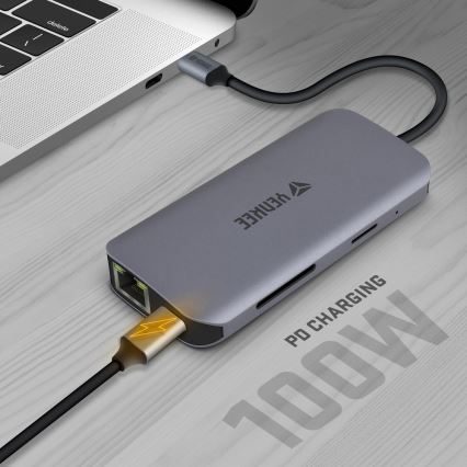 Yenkee – Adapter mit mehreren Anschlüssen 8in1 USB Typ C