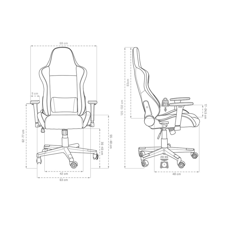 Yenkee – Gaming-Stuhl schwarz/rot