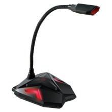 Yenkee – LED Gaming USB Mikrofon 5V schwarz/rot