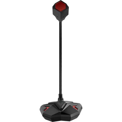 Yenkee – LED Gaming USB Mikrofon 5V schwarz/rot