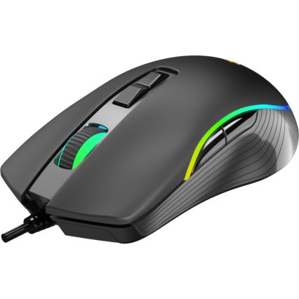 Yenkee – LED RGB Gaming Maus 4800 DPI 9 Tasten schwarz