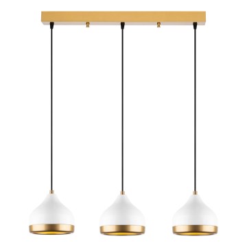 YILDO Pendelleuchte 3xE27/40W/230V weiß/gold