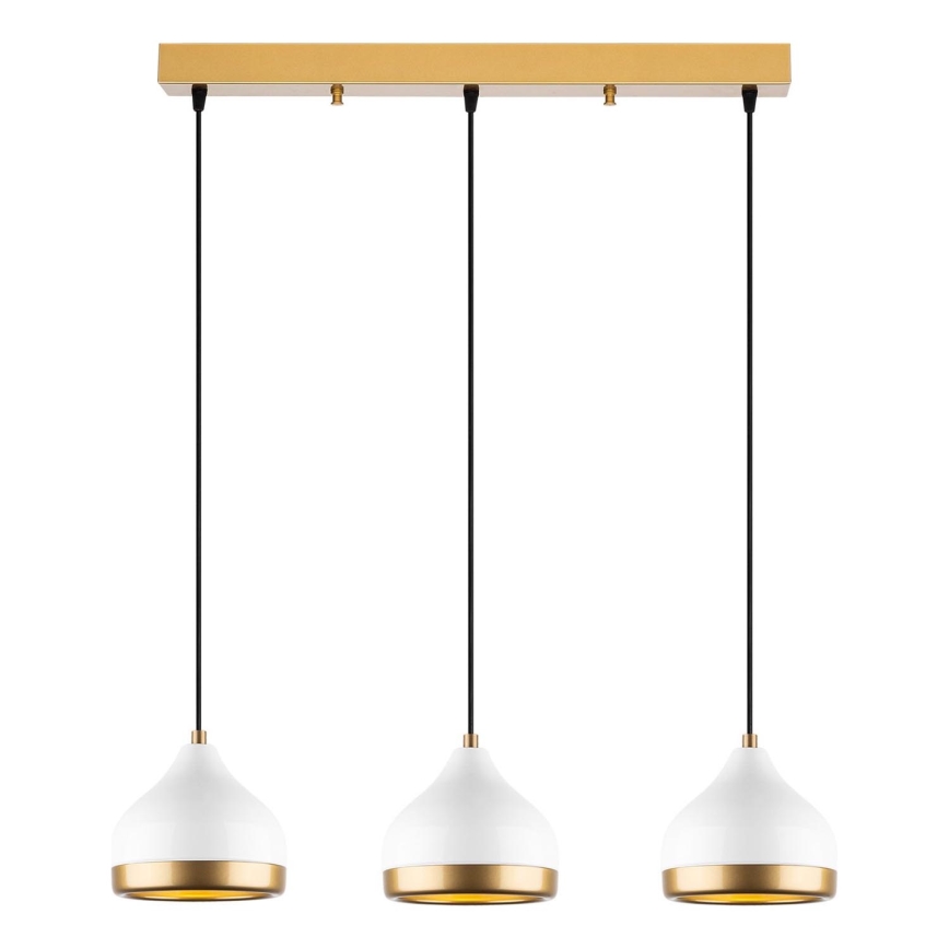 YILDO Pendelleuchte 3xE27/40W/230V weiß/gold