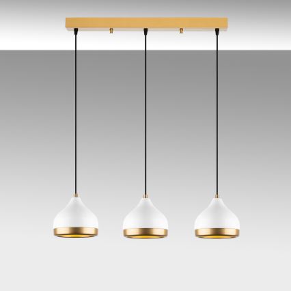 YILDO Pendelleuchte 3xE27/40W/230V weiß/gold