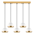 YILDO Pendelleuchte 5xE27/40W/230V weiß/gold