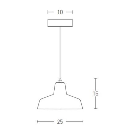 Zambelis 1655 - Hängeleuchte an Schnur 1xE27/40W/230V Beton