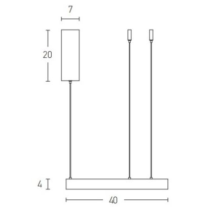 Zambelis 2005 - Dimmbare LED-Hängeleuchte an Schnur LED/25W/230V golden