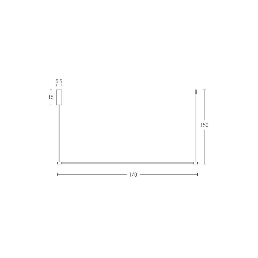 Zambelis 20119 - LED-Hängeleuchte an Schnur LED/20W/230V schwarz