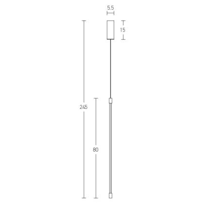 Zambelis 20121 - LED-Hängeleuchte an Schnur LED/12W/230V schwarz