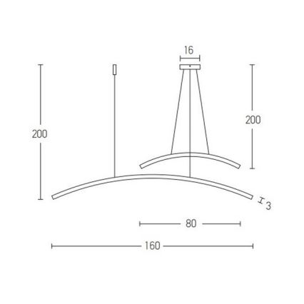 Zambelis 20129 - Dimmbare LED-Hängeleuchte an Schnur LED/48W/230V weiß