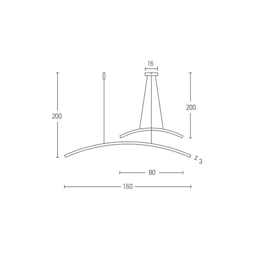 Zambelis 20129 - Dimmbare LED-Hängeleuchte an Schnur LED/48W/230V weiß