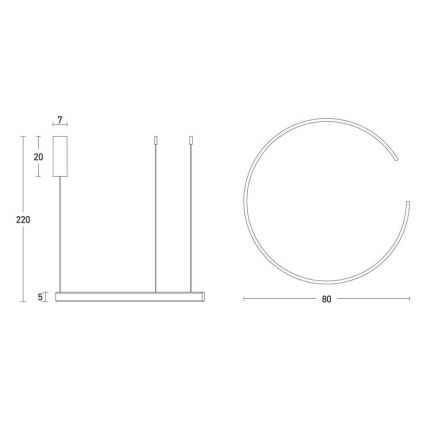 Zambelis 2013 - Dimmbare LED-Hängeleuchte an Schnur LED/40W/230V braun