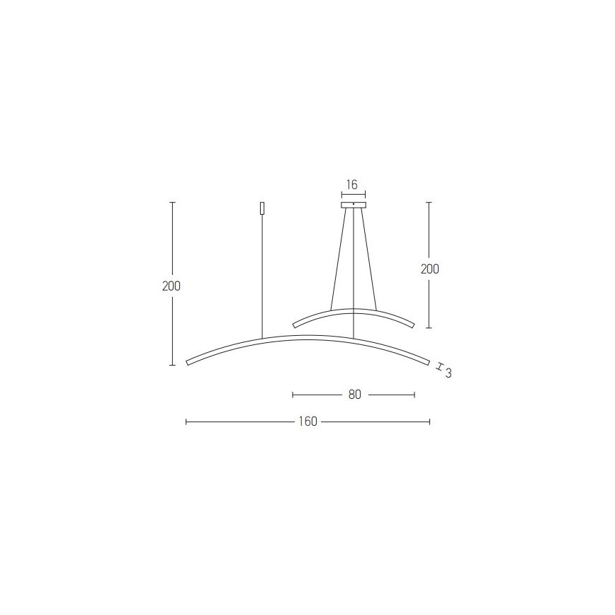 Zambelis 20130 - Dimmbare LED-Hängeleuchte an Schnur LED/48W/230V schwarz