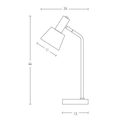 Zambelis 20221 - Tischlampe 1xE14/25W/230V weiß