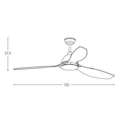 Zambelis 20258 - Deckenventilator + Fernbedienung