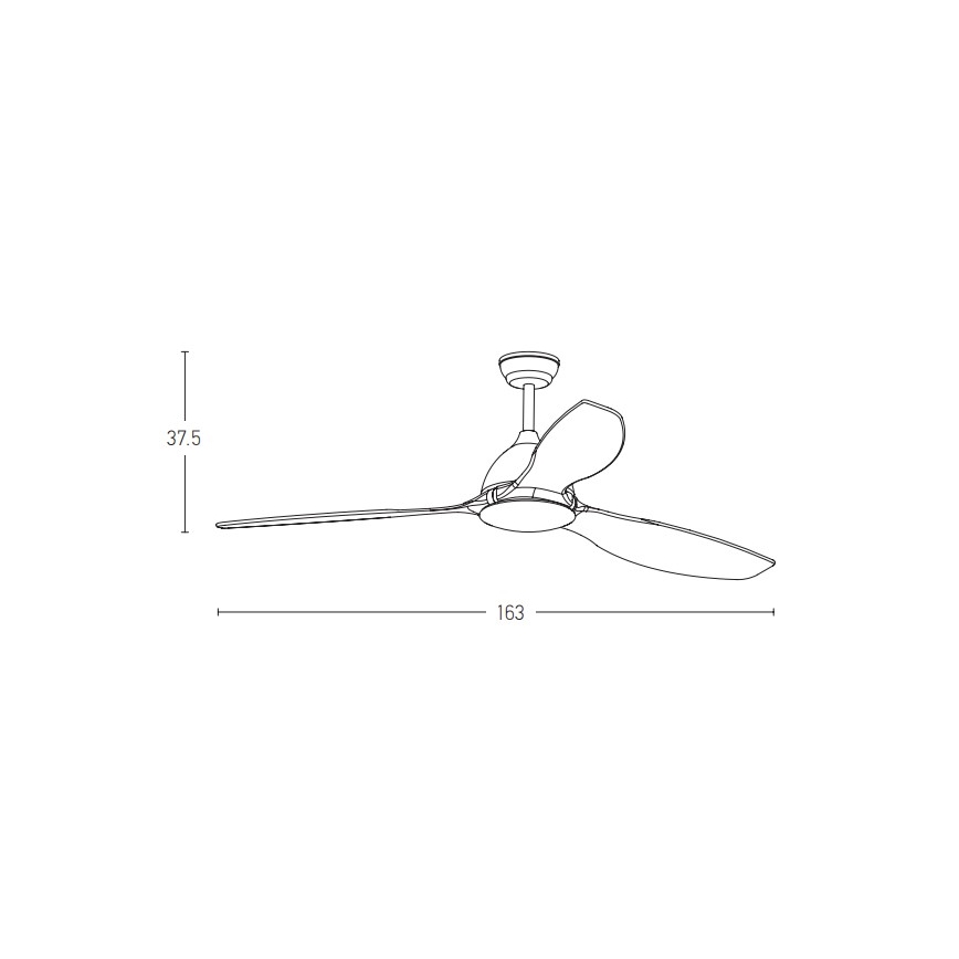 Zambelis 20258 - Deckenventilator + Fernbedienung