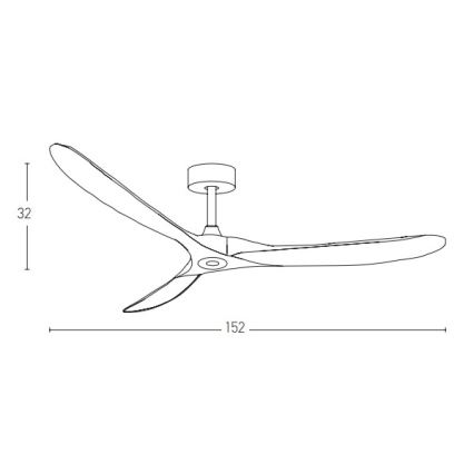 Zambelis 20259 - Deckenventilator + Fernbedienung