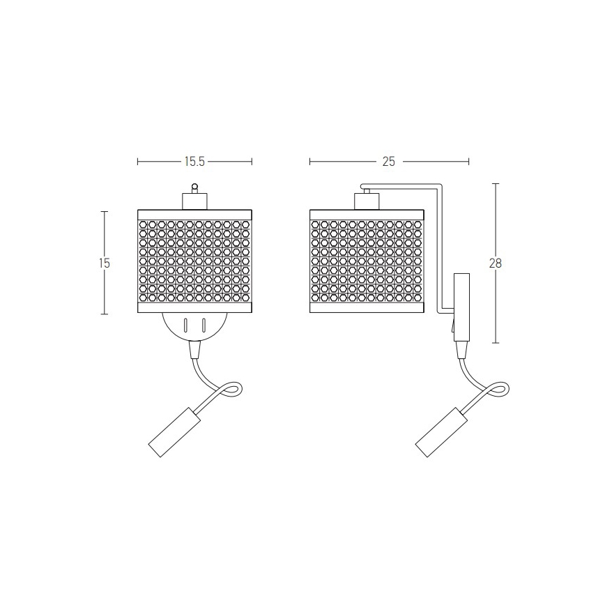 Zambelis 20355 - LED Wandleuchte 1xE27/40W + LED/3W/230V Rattan