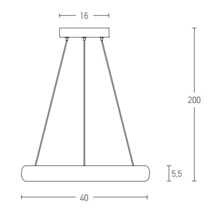 Zambelis 2046 - Dimmbare LED-Hängeleuchte an Schnur LED/30W/230V d 40 cm golden