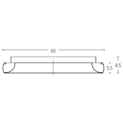 Zambelis 2048 - Dimmbare LED-Deckenleuchte LED/50W/230V d 60 cm schwarz