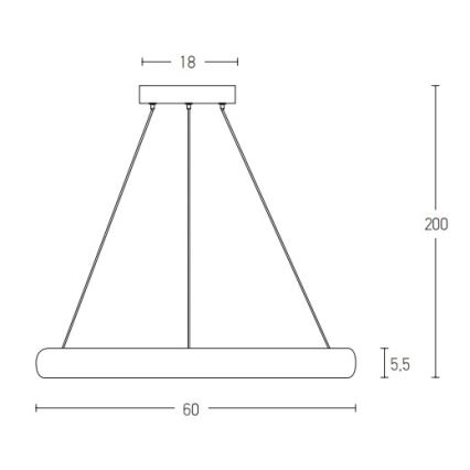 Zambelis 2054 - Dimmbare LED-Hängeleuchte an Schnur LED/50W/230V d 60 cm golden