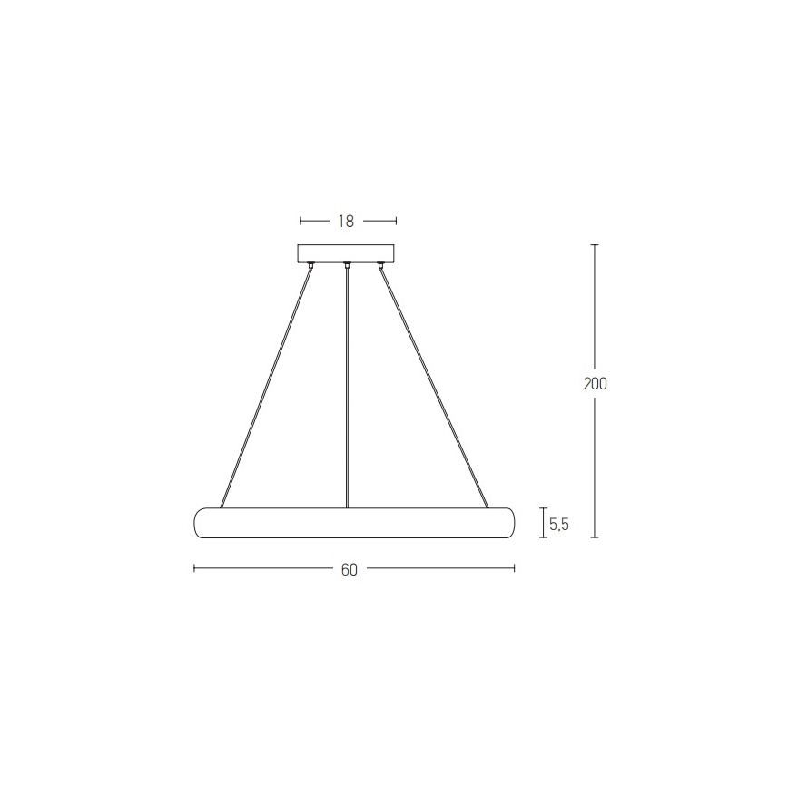 Zambelis 2054 - Dimmbare LED-Hängeleuchte an Schnur LED/50W/230V d 60 cm golden
