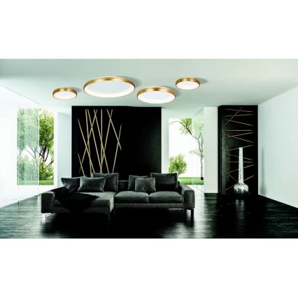 Zambelis 2058 - Dimmbare LED-Deckenleuchte LED/60W/230V d 80 cm golden