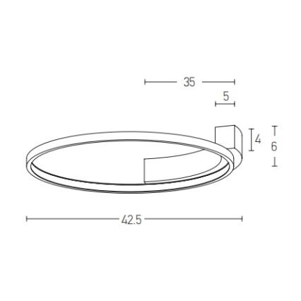 Zambelis 2074 - LED-Wandbeleuchtung LED/25W/230V d 42,5 cm schwarz