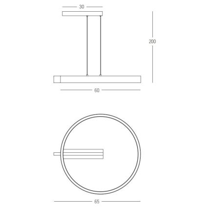 Zambelis 22011 - Dimmbare LED-Hängeleuchte an Schnur LED/41W/230V