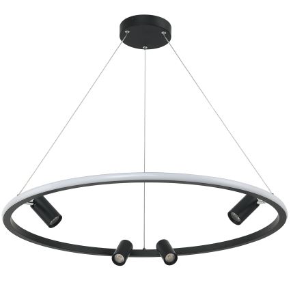 Zambelis 22013 - Dimmbare LED-Hängeleuchte an Schnur LED/59W/230V d 79 cm schwarz