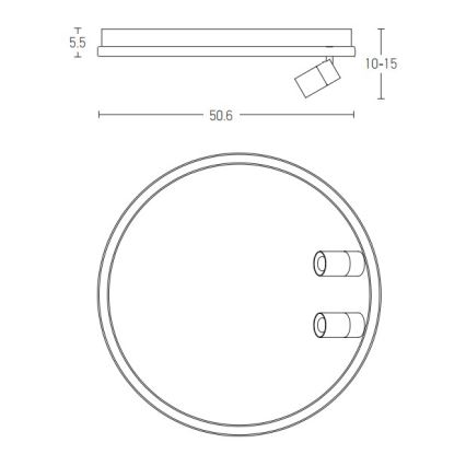 Zambelis 22015 - Dimmbare LED-Deckenleuchte LED/71W/230V weiß