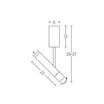 Zambelis 22028 - LED-Hängeleuchte an Stange LED/4W/230V