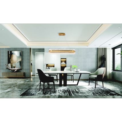 Zambelis 22041 - Dimmbare LED-Hängeleuchte an Schnur LED/68W/230V golden