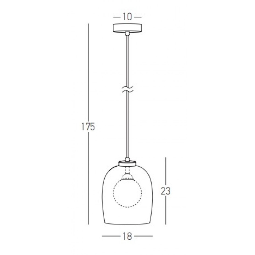 Zambelis 22051 - Pendelleuchte mit Kabel 1xG9/5W/230V Ø 18 cm schwarz