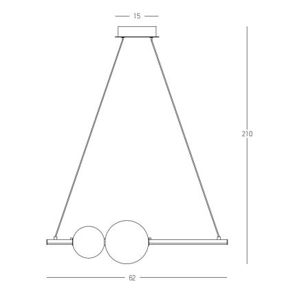 Zambelis 22108 - LED dimmbare Hängeleuchte an Kabel LED/11W/230V gold