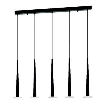 Zambelis 22112 - LED dimmbare Hängeleuchte an Seil 5xLED/3W/230V CRI90 schwarz
