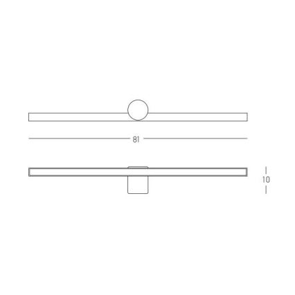 Zambelis 22125 - LED-Badezimmer-Spiegelbeleuchtung LED/17W/230V 81 cm IP54