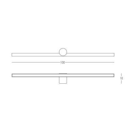 Zambelis 22126 - LED Badezimmerspiegelbeleuchtung LED/21W/230V 100 cm IP54