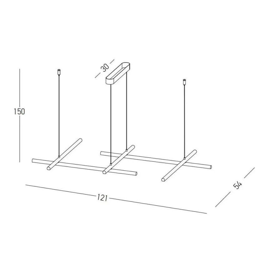 Zambelis 22242 - Dimmbare LED-Hängeleuchte an Schnur LED/50W/230V golden