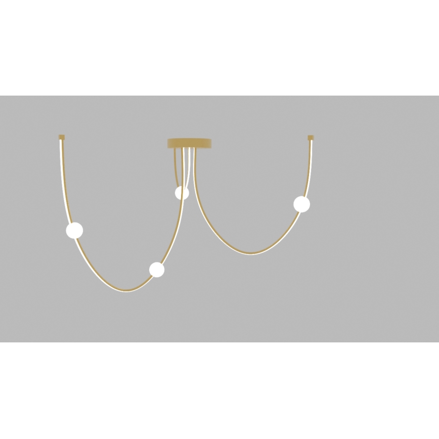 Zambelis 22248 - Dimmbare LED-Hängeleuchte an Schnur LED/42W/230V golden