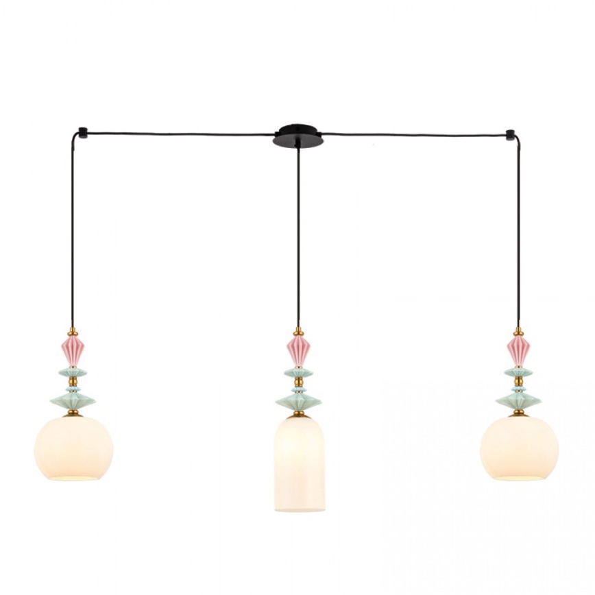 Zambelis A22079 - Ersatz-Lampenschirm für Kronleuchter, Ø 21 cm, weiß