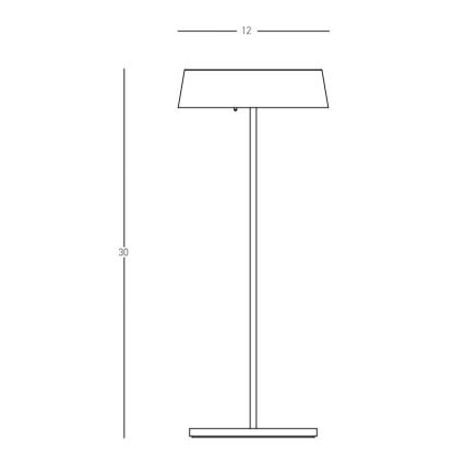 Zambelis E289 - LED dimmbare Außenleuchte LED/2,2W/3,7V 2200 mAh IP54 schwarz