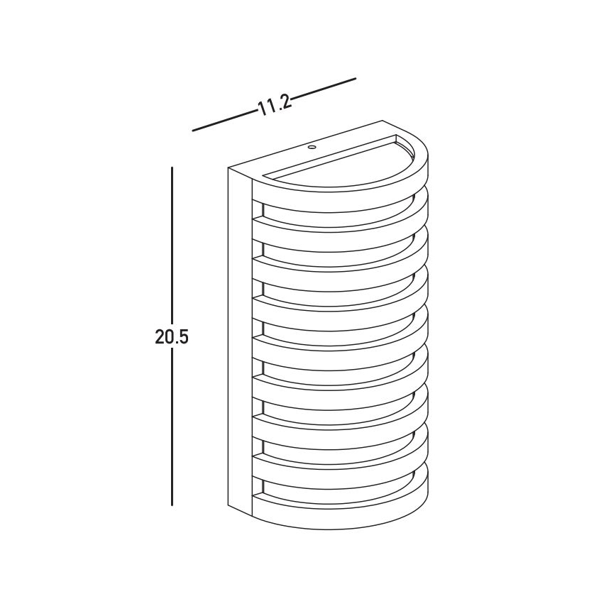 Zambelis E341 - LED-Wandleuchte für den Außenbereich LED/10W/230V 3000K IP65 braun