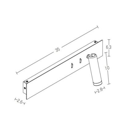 Zambelis H52 - LED-Wandbeleuchtung LED/3W + LED/10W/230V weiß