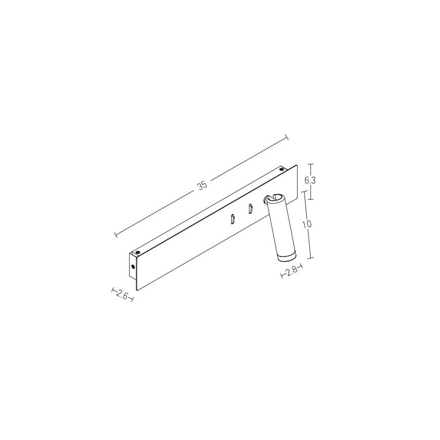 Zambelis H52 - LED Wandleuchte LED/3W + LED/10W/230V Weiß