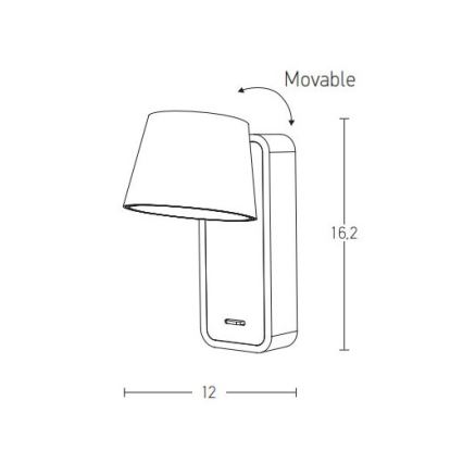 Zambelis H61 - LED-Wandlampe LED/7W/230V braun