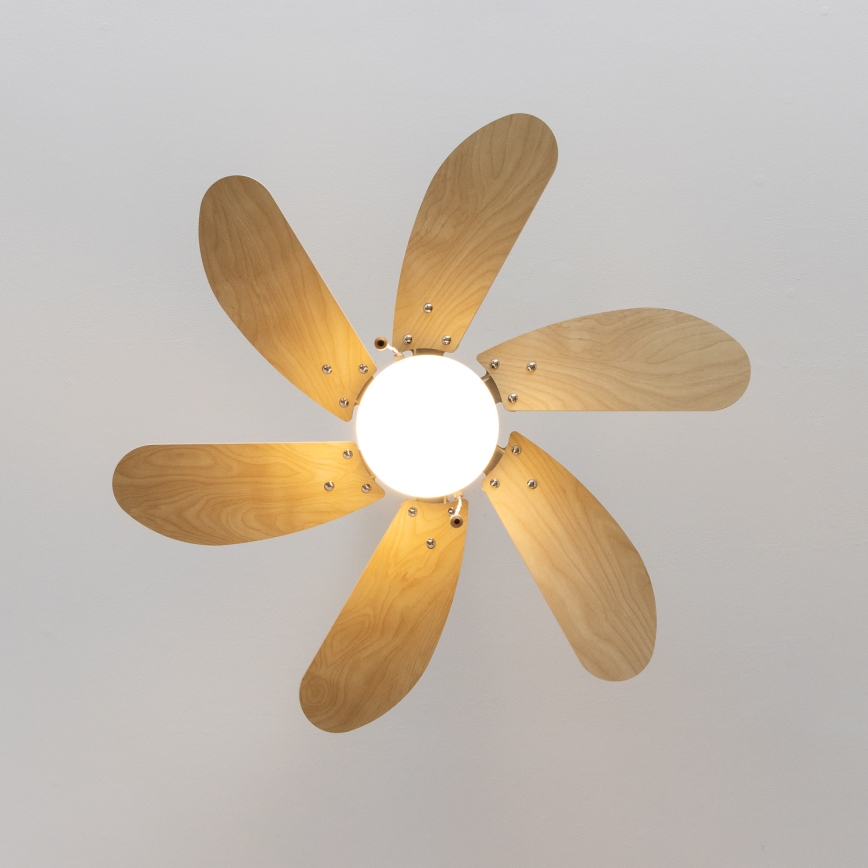 ZEVENTI - Deckenventilator FAMARA 1xE14/60W/230V beige