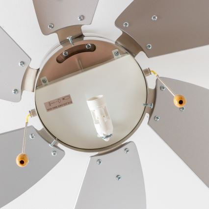 ZEVENTI - Deckenventilator FAMARA 1xE14/60W/230V grau